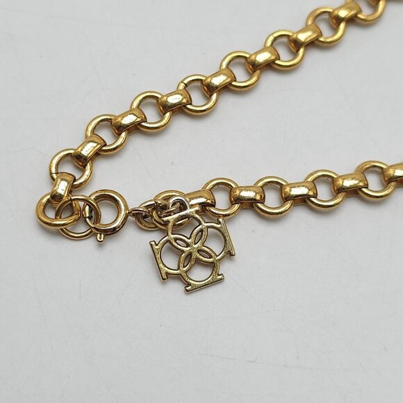 Ann Taylor Pearl Cluster Pineapple Green Rhinestone Gold Tone Long Necklace - Picture 5 of 7